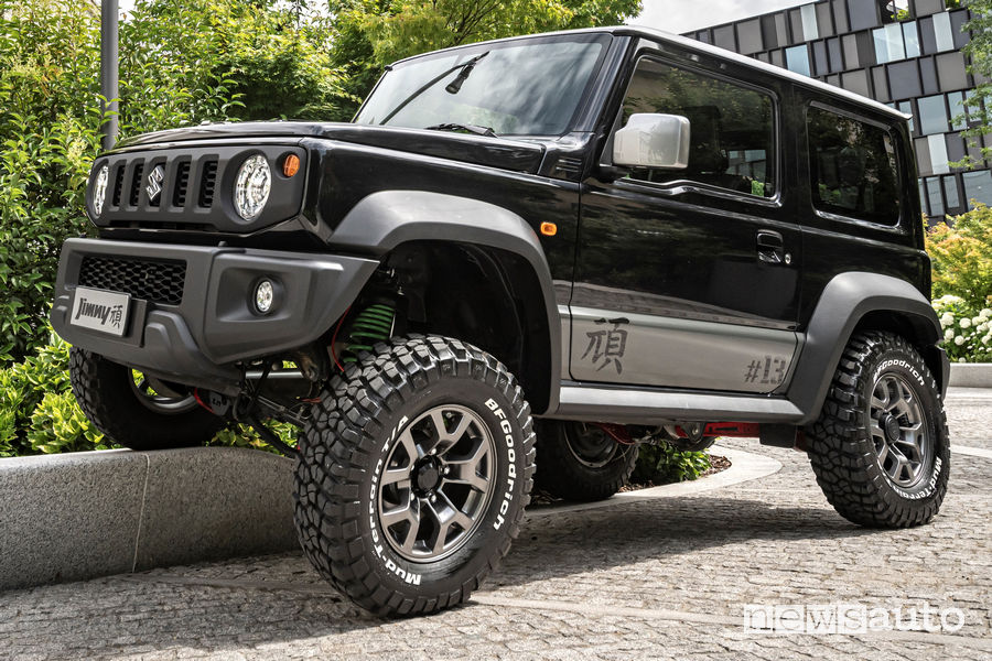 Suzuki Jimny Gan ramp test gomma alzata