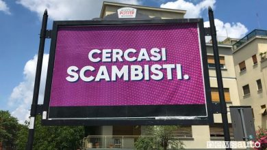 Cercasi Scambisti cartello pubblicitario