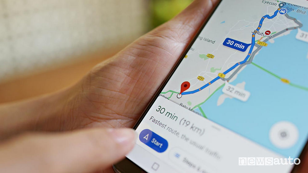tachimetro su Google Maps