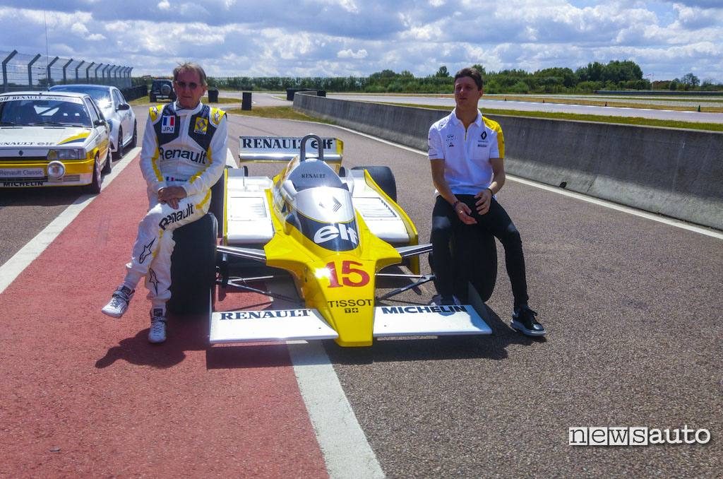 Renault F1 RS10 con Jabuille e figlio