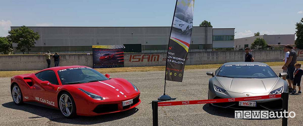 Ferrari 488 GTB e Lamborghini Huracán 610 LP-4 We Can Race all'Isam di Anagni