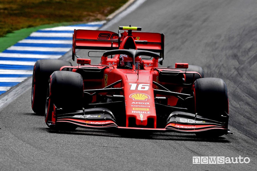 Charles Leclerc Ferrari SF90 Qualifiche F1 Gp Germania 2019
