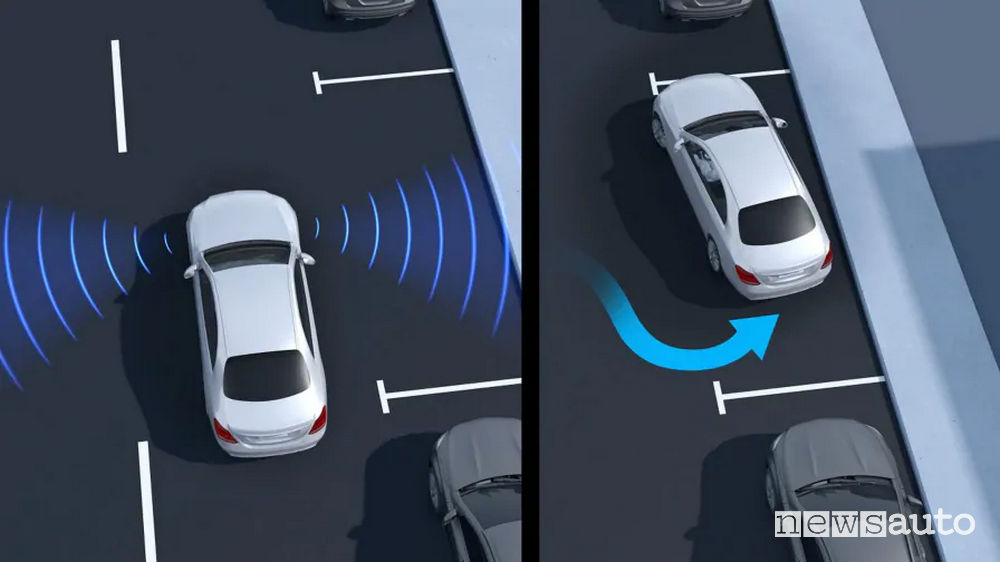 Active Parking Assist con Parktronic sulla Mercedes Classe B Sport Extra 