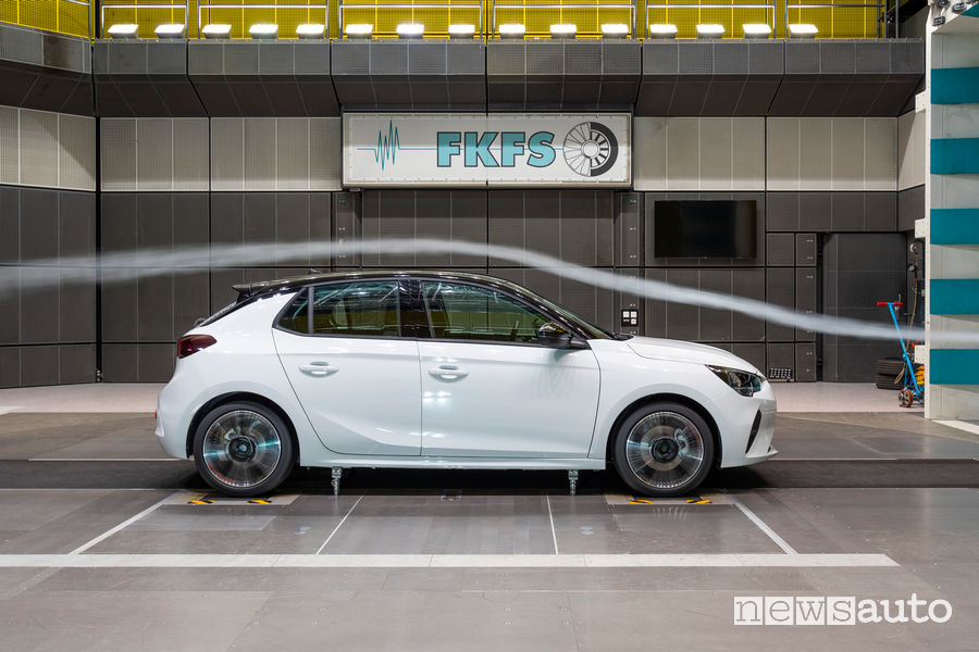 Aerodinamica nuova Opel Corsa 2019