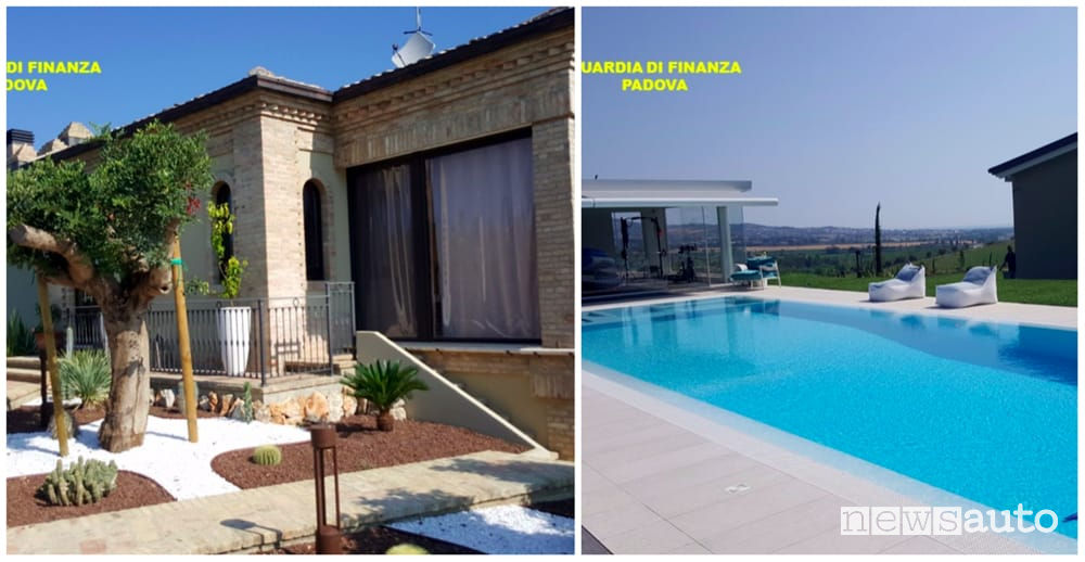 Sequestro Guardia di Finanza villa Padova frode fiscale carburanti