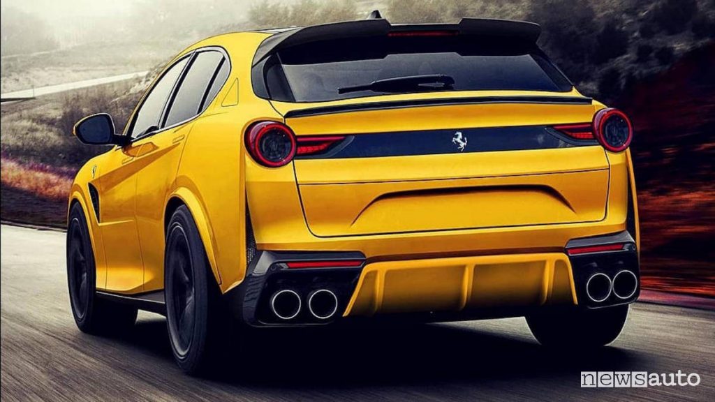 SUV Ferrari Purosangue posteriore ferrari elettrica