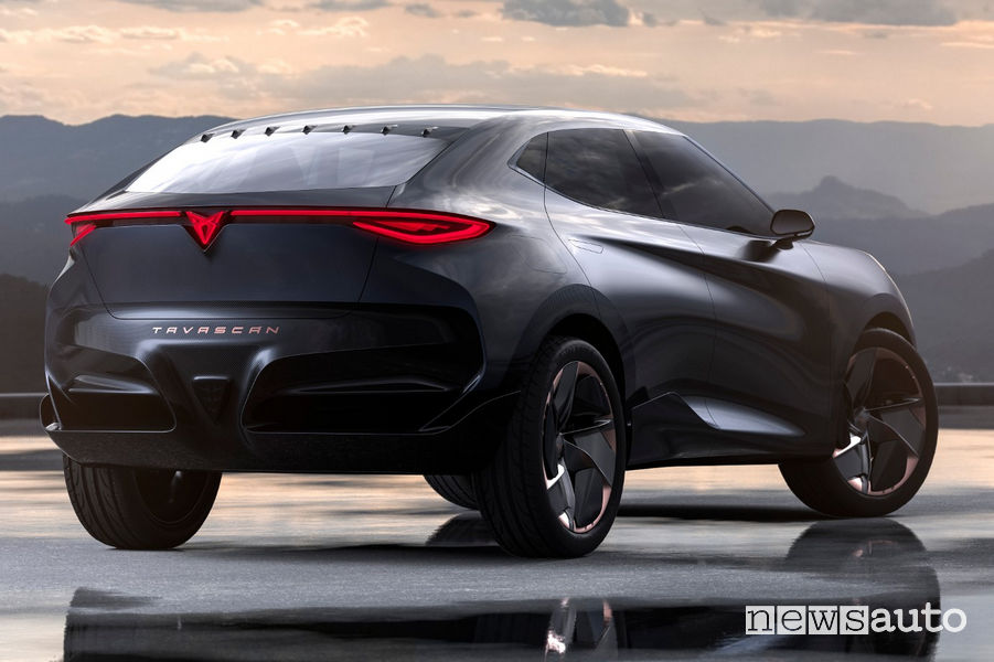 Cupra Tavascan Concept vista posteriore