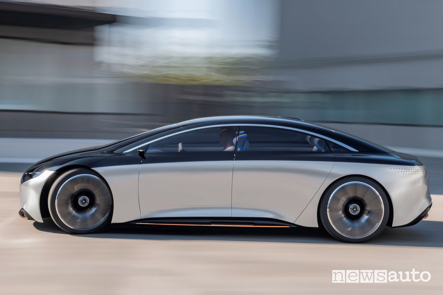 Vista laterale in movimento Mercedes-Benz VISION EQS