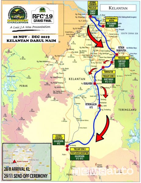 Percorso 2019 finale Rainforest Challenge in Malesia