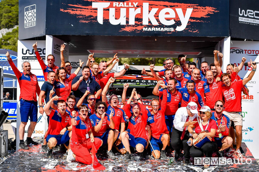 Il team Citroën festeggia la doppietta nel Rally della Turchia 2019