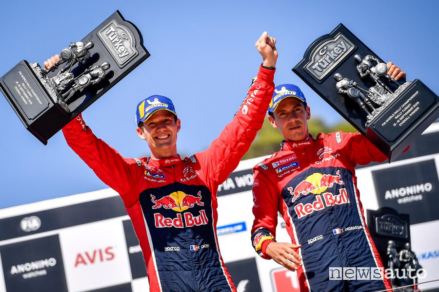 Sebastien Ogier e Julien Ingrassia festeggiano il successo nel Rally della Turchia 2019