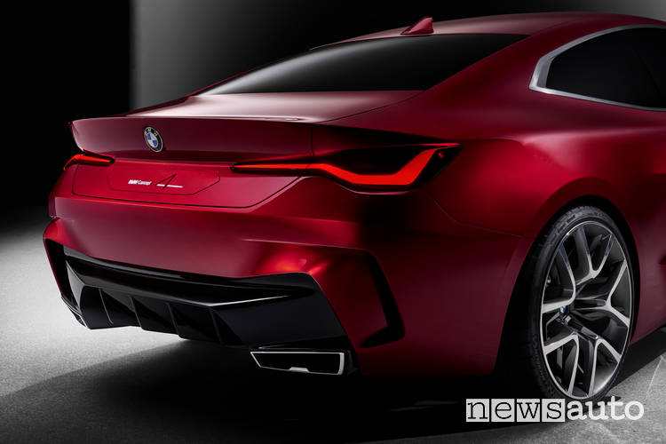 bmw concept 4 dettagli retrotreno laterale