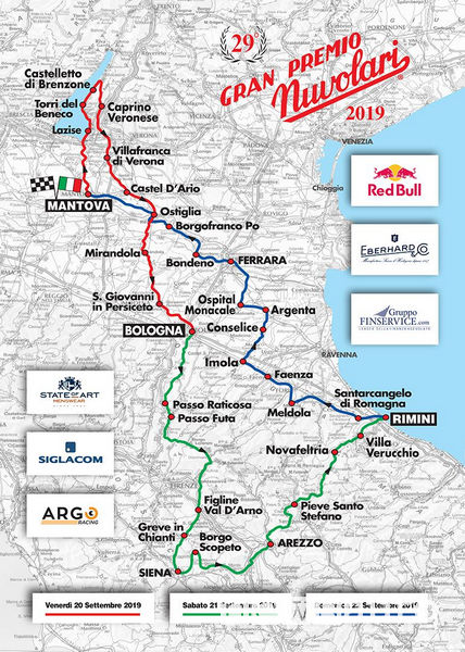 Percorso del Gran Premio Nuvolari 2019