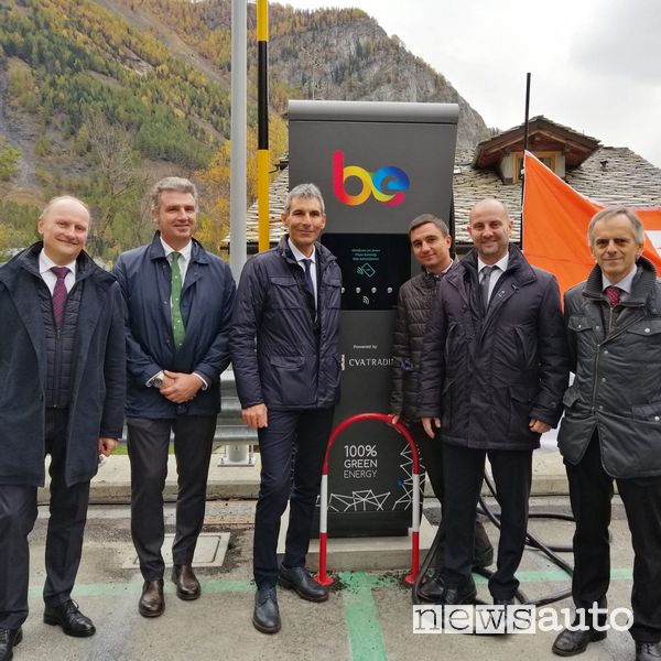 Inaugurazione Stazione di ricarica rapida Be-Charge sul Monte Bianco