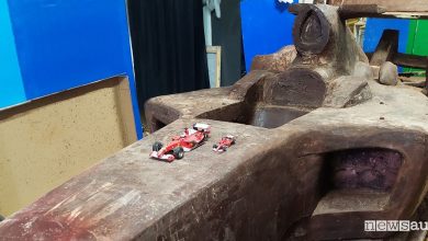 Schumacher Ferrari F1, la F2004 diventa una scultura di cioccolato