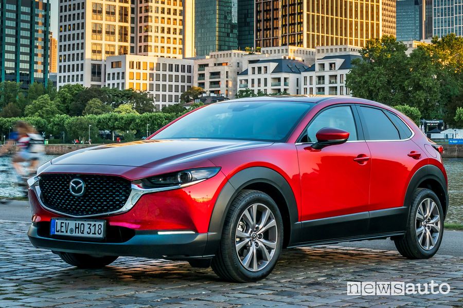 Cerchi in lega, frontale Mazda CX-30 Soul Red Crystal