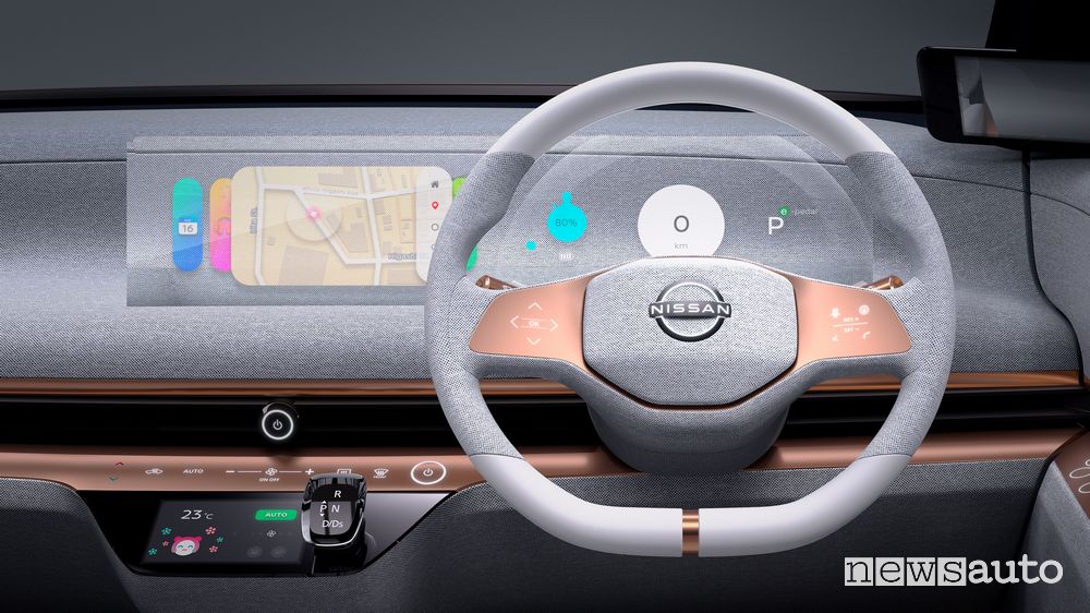 Volante, plancia strumenti Nissan concept IMk