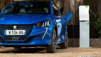 Peugeot e-208 in ricarica