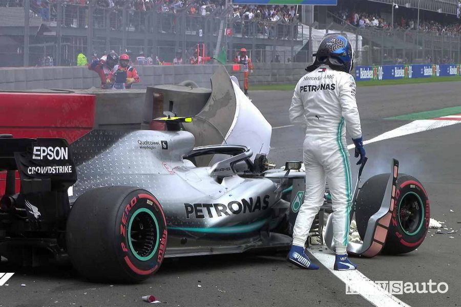Qualifiche F1 Gp Messico 2019 incidente Mercedes Bottas