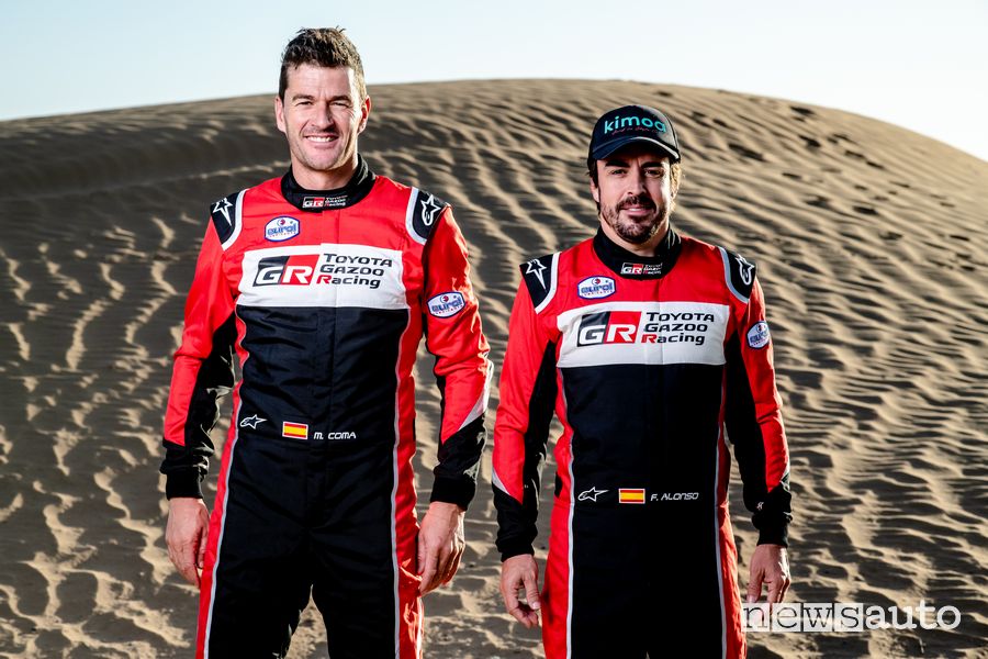 Marc Coma e Fernando Alonso alla Dakar 2020 con la Toyota