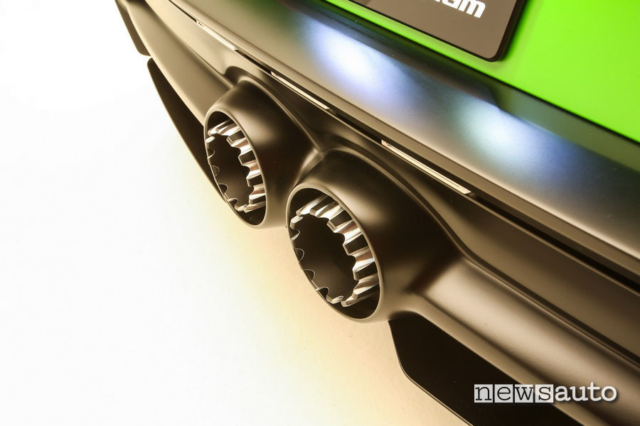 Scarico particolare della Toyota GR Supra Wasabi Concept