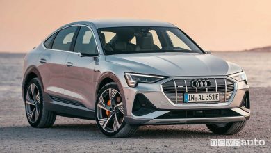 Vista di profilo Audi e-tron Sportback