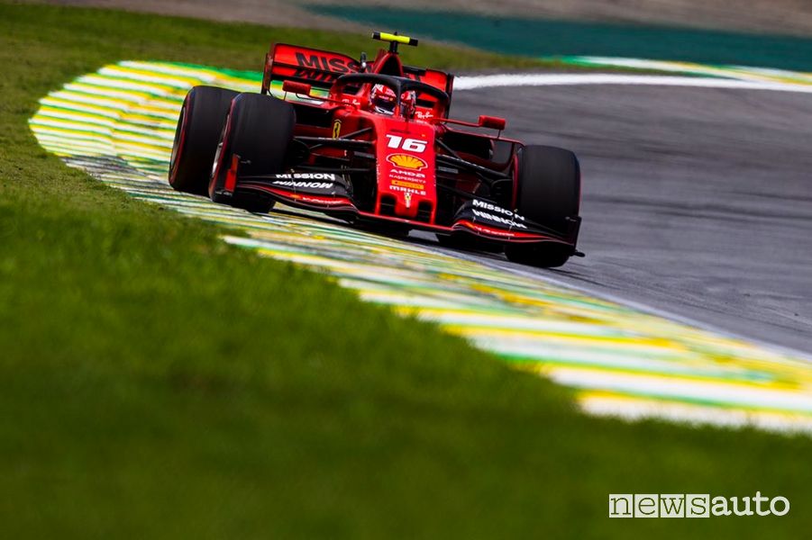 Charles Lecler Ferrari qualifiche F1 Gp Brasile 2019