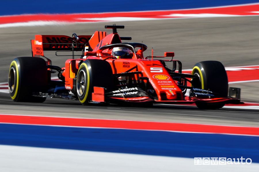 Ferrari Vettel qualifiche F1 Gp degli USA 2019