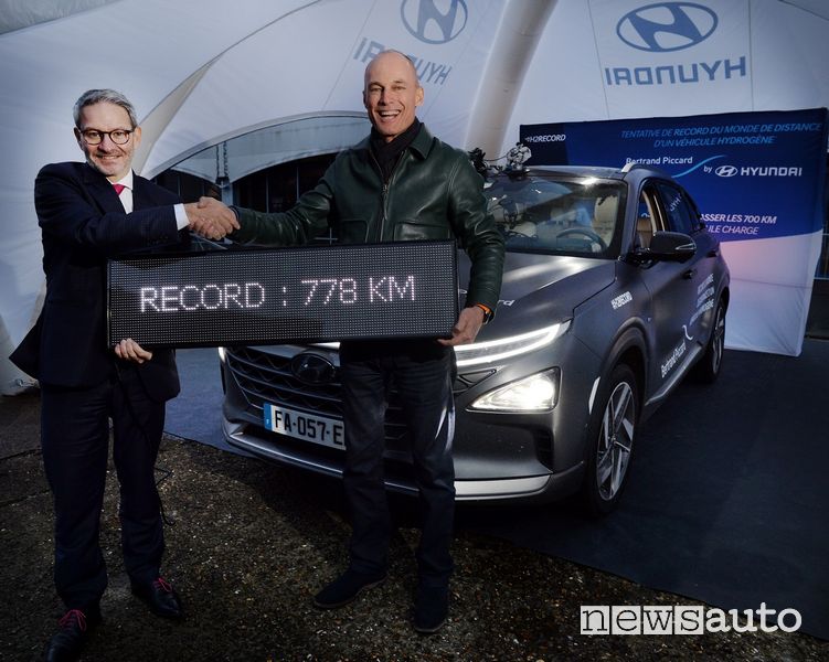 Bertrand Piccard record idrogeno Hyundai Nexo