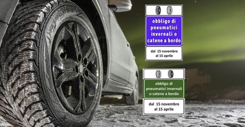 obbligo catene e pneumatici invernali in liguria