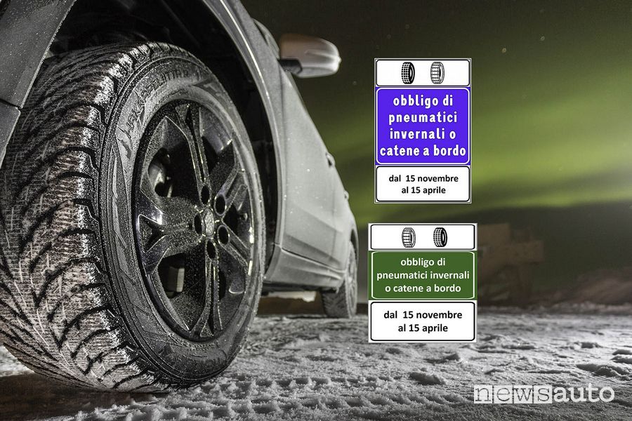 obbligo catene e pneumatici invernali in liguria