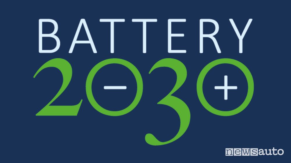Logo Progetto Battery 2030+ per lo sviluppo di nuove batterie per auto elettriche