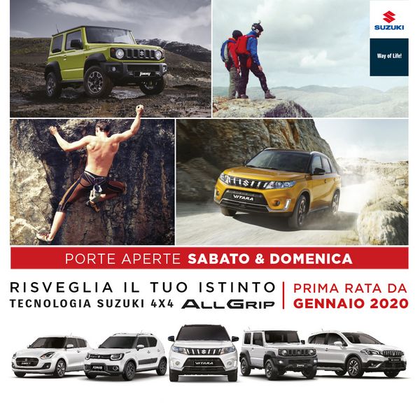 Locandina weekend Porte Aperte Suzuki