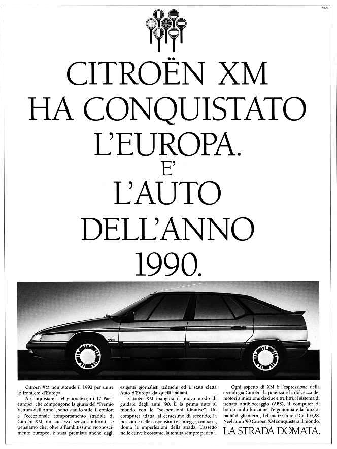 La Citroën XM è stata Auto dell’Anno 1990