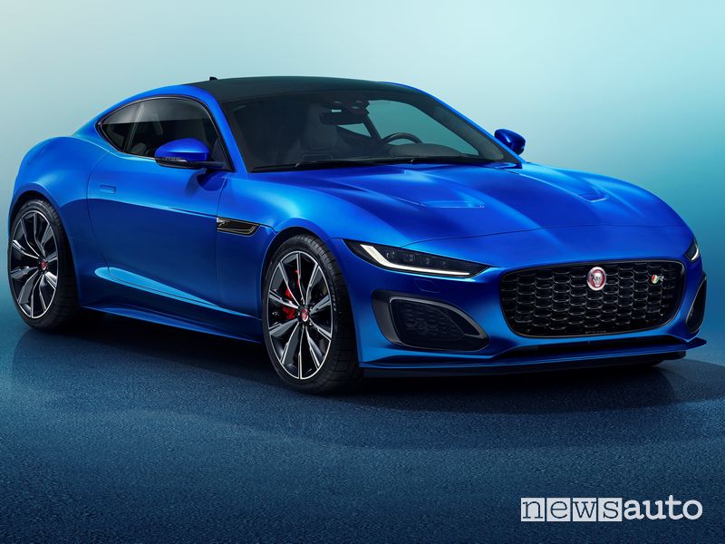 Vista di profilo Jaguar F-Type R 2020