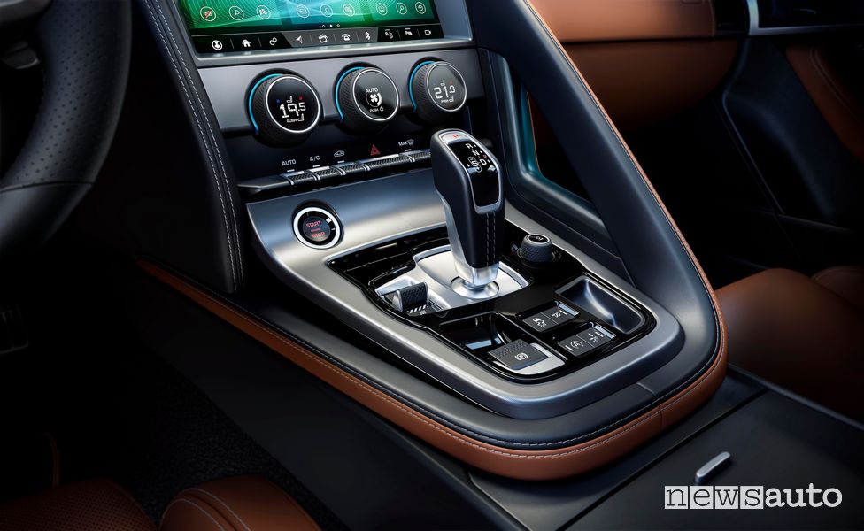 Consolle centrale lava cambio automatico Jaguar F-Type R 2020