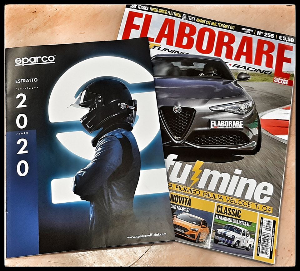 Estratto catalogo Sparco allegato al magazine ELABORARE
