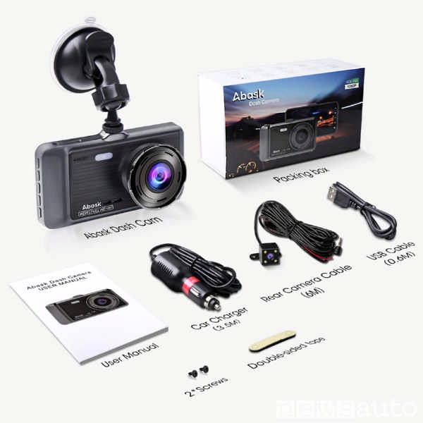 Componenti della Dash Cam a doppia telecamera