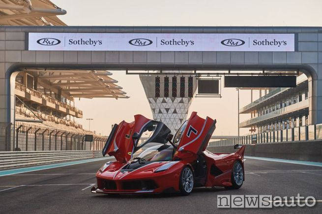 Ferrari FXXK all'asta GP abu Dhabi RM Sotheby's