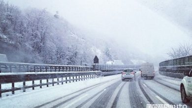 Obbligo catene da neve o pneumatici invernali sulle strade della Liguria