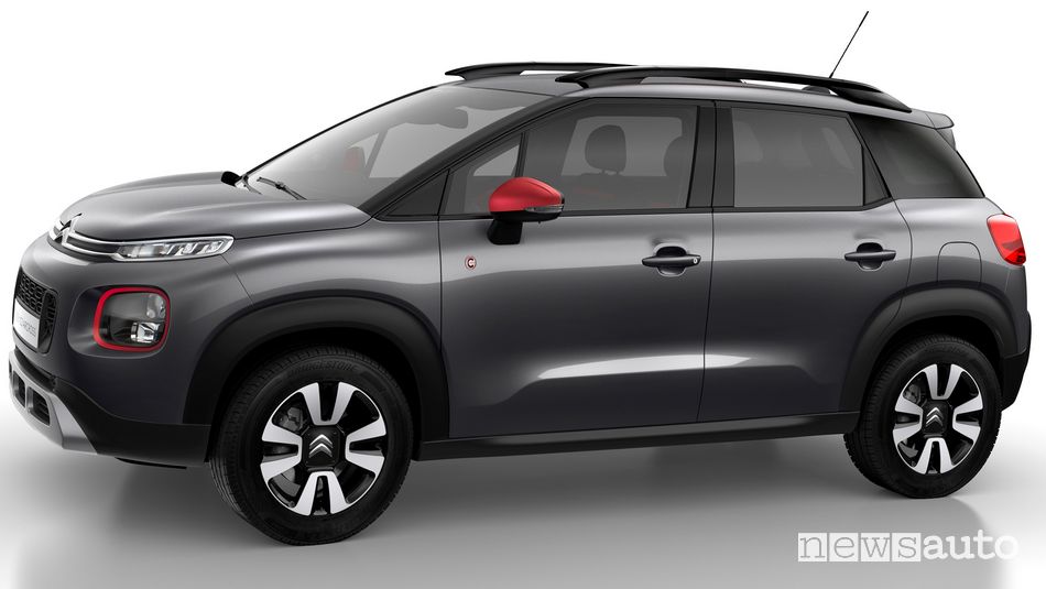 Vista laterale lato guidatore Citroën C3 Aircross C-Series