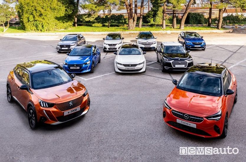 Gamma elettrificata alla "spina" di Groupe PSA