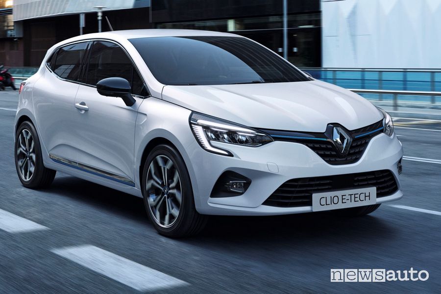 Vista di profilo Renault Clio E-TECH