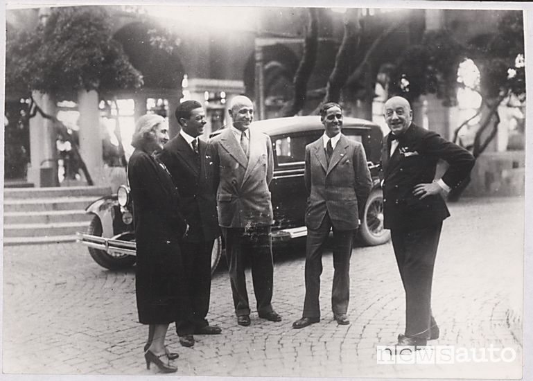 D'Annunzio con Tazio Nuvolari al Vittoriale