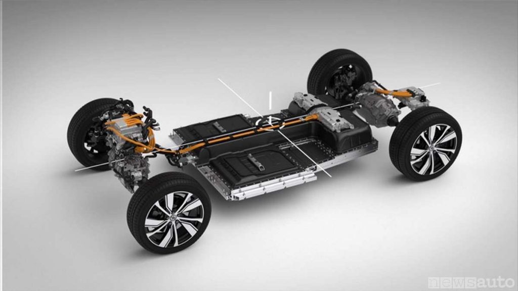 Batteria 74 kWh della Volvo XC40 Recharge, l'auto elettrica di Volvo