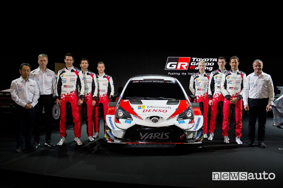 team Toyota WRC 2020 con Sebastien Ogier