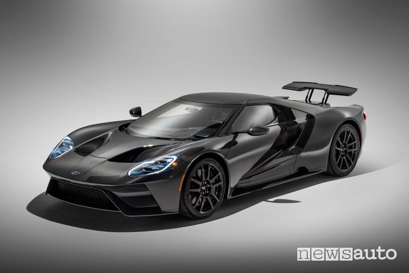 Vista di profilo Ford GT 2020 Liquid Carbon