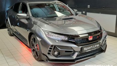 Vista di profilo Honda Civic Type R Sport Line