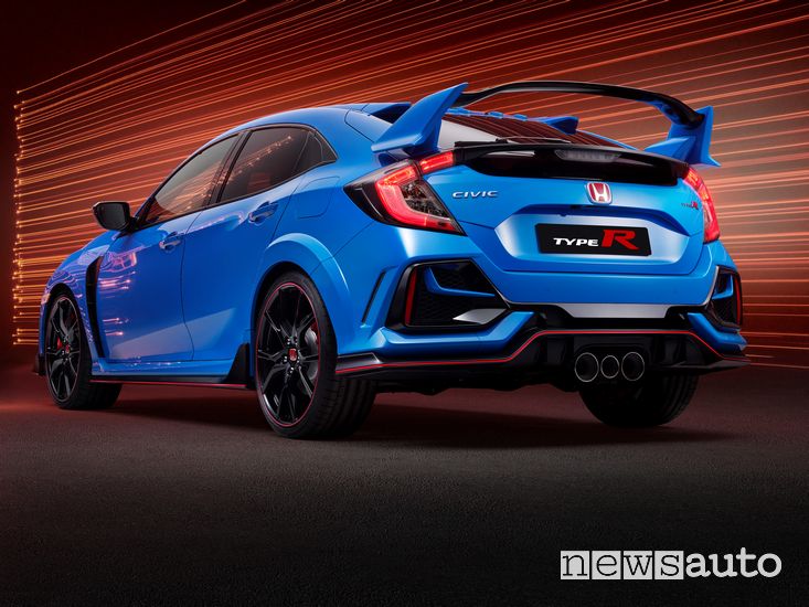 Vista posteriore Honda Civic Type R GT 2020