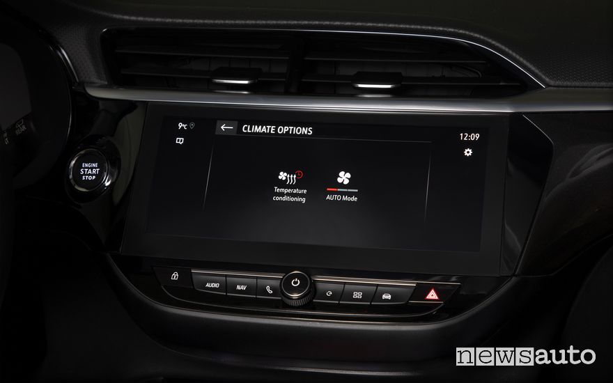 clima opel corsa-e elettrica